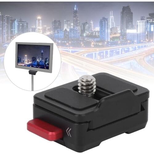 Quick release Aluminium Alloy Black Monitor Quick Release Plate 1/4 Inch Screw Fixed Mount Universal Photography Accessory