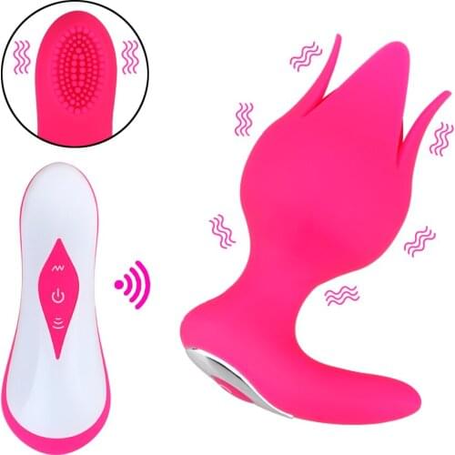 Flower Shape Vibrator 10 Frequency Wireless Remote Control Brush Vibrator Sex Toys for Women Sex Products Clitoris Stimulator