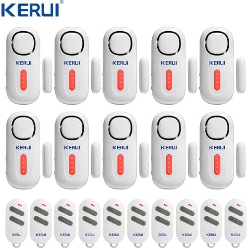 KERUI D2 Door Window Sensor Alarm PIR Magnetic Wireless Alarm System Security with Remote Control Alarm System