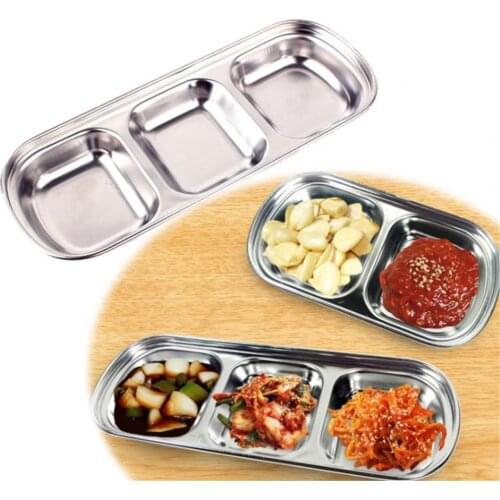 Barbecue Dipping Disc Stainless Steel Plate Sauce Seasoning Dish Kitchen Tool