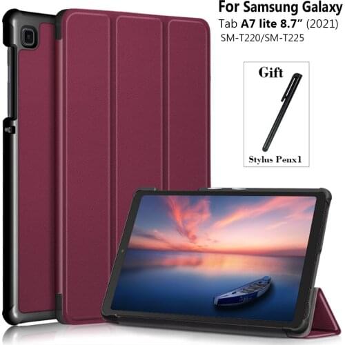 For Samsung Galaxy Tab A7 Lite 8.7 inch SM-T220 SM-T225 Smart Leather Flip PU Stand Case For For Samsung Galaxy Tab A7 Lite 8.7