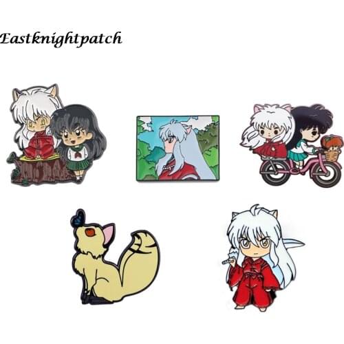 E2532 Anime Couple Enamel Pin Medal Brooches Collection Metal Lapel Pin Badges for Backpack for Cute Kid Jewelry Gift