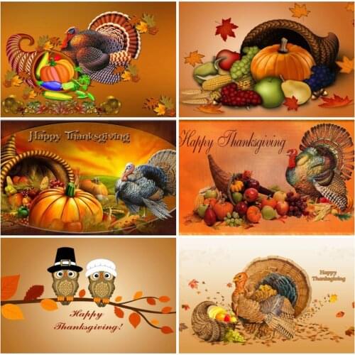 EverShine 5D Diamond Mosaic Pumpkin Picture Of Rhinestones Diamond Painting Cartoon Bead Embroidery Thanksgiving Cross Stitch
