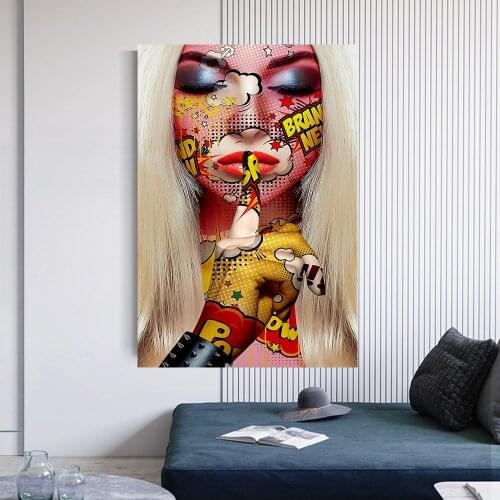 Abstract Graffiti Tattoo Girl Modern Art Posters And Prints Fashion Woman Picture On Canvas Wall Art Painting For Living Room