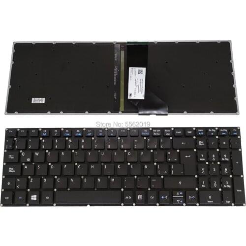 OVY LA Backlight keyboard for Acer Aspire R15 R5 571 R5-571T black keyboard blue keys Latin big enter key laptop parts hot sale