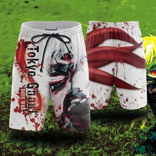 2021 New Tokyo Ghoul 3D Printing Cosplay Costume Summer Casual Sports Shorts