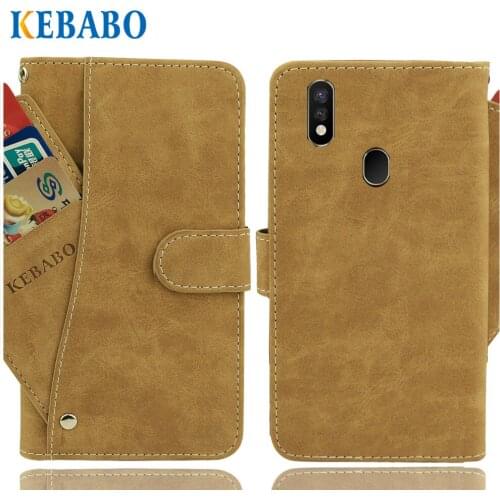 Leather Wallet iLA 7R Case 6" Flip Vintage Leather Front Card Slots Cases Cover Business Phone Protective Bags