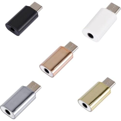 Mini Portable USB C Type C Male to 3.5MM Female Headphone Jack Audio Adapter Stereo Earphone Headset Converter for Xiaomi Huawei