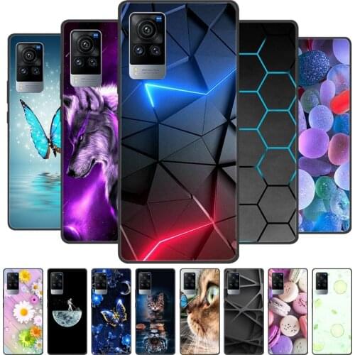 For Vivo X60 Pro Global Version Case Cat Wolf Painted Soft Silicone Phone Cases for Vivo X60 Pro Back Cover X60Pro V2046 Coque
