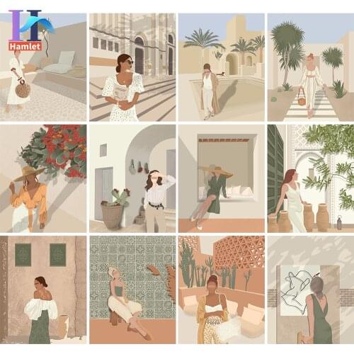 Painting By Numbers Adults Acrylic Digital Painting Illustration Paint By Number Canvas Painting Kits Modern Home Decora Trend