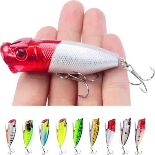YUCONG 5/9Pcs Popper Fishing Lures Set 6.5cm-12g Topwater Pike Baits Jigging Lure Kits Crankbait Minnow Hard Artificial Swimbait