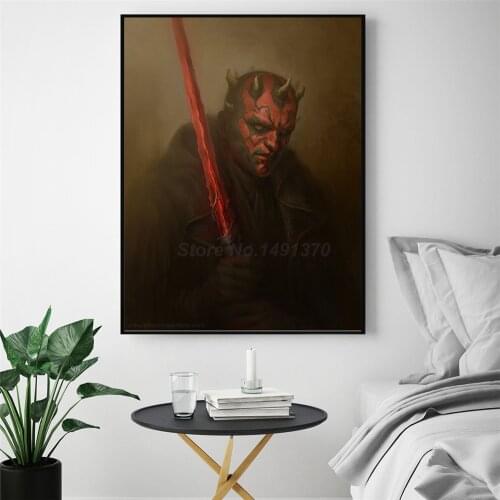 Darth Maul Nordic Style Wall Art Canvas Painting Movie Poster Abstract Print Decorative Picture For Living Room Home Decoration