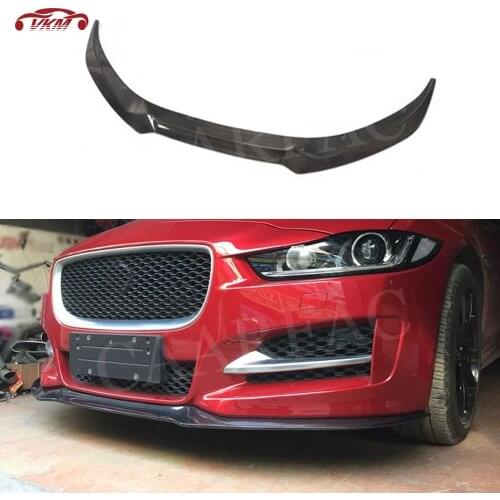 For XE Carbon Fiber Front Lip Spoiler Splitter For Jaguar XE Sedan 4 Door 2015 -2018 Head Bumper Chin Shovel Guard Apron