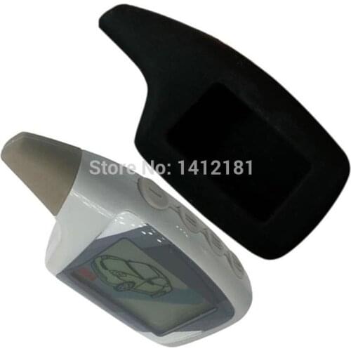 M5 LCD Remote control Key Chain + Silicone Case For Russian Scher khan Keychain 2 way car alarm system Scher-Khan Magicar 5 6