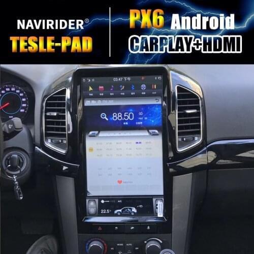 PX6 Car Bluetooth Screen Tesla Android 9 GPS Navi Multimedia For Chevrolet Captiva 2013 2014 2017 13.6" Stereo DSP Head Unit