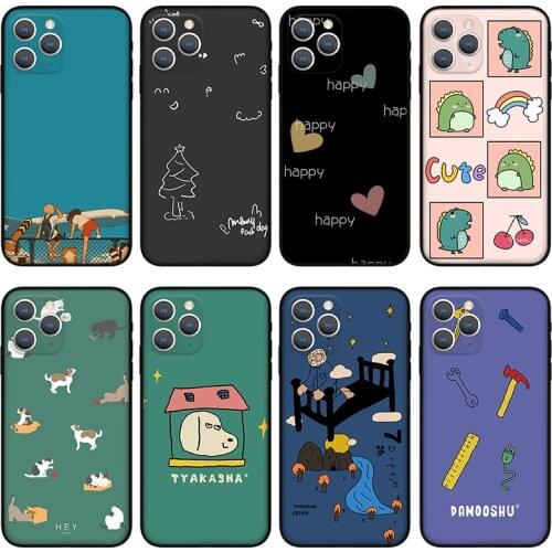 Anime discount Phone Case For iPhone 11 12 Pro Max X XS XR Xs Max Mini 6 6s 7 8 Plus se black Silicone Case