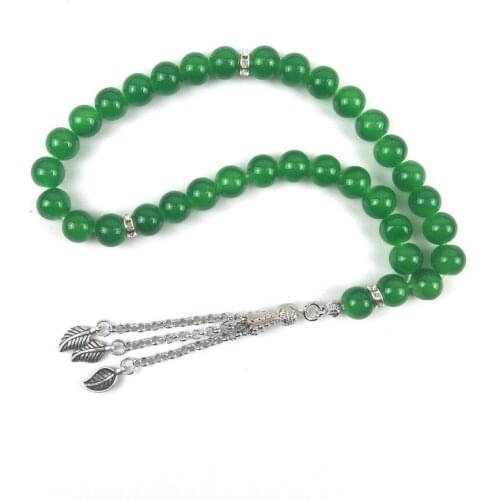 Tesbih black & green 33pcs tasbih crystal glass beads prayer beads for wedding gift 1pc