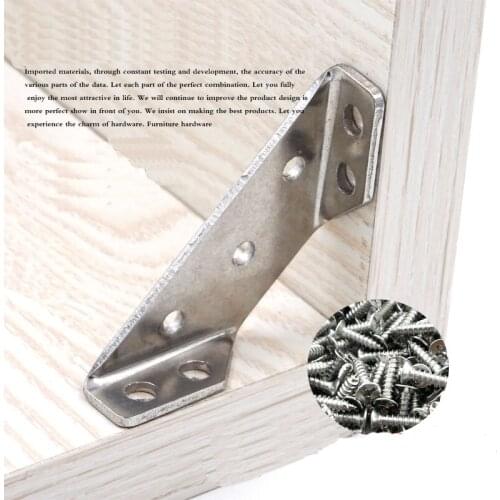 1pcs Stainless steel angle code L-code right-angle laminates bracket fixed bracket furniture hardware accessories triangle iron