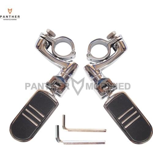 Universal 1/4" 32mm Chrome Motorcycle Foot Pegs Footrests Foot Boards case for Harley ETC HONDA YAMAHA SUZUKI KAWASAKI