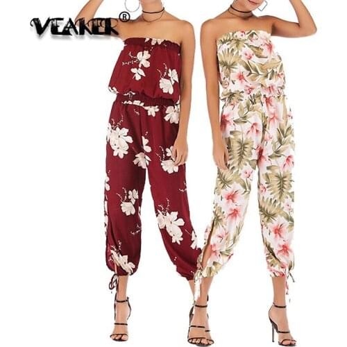 Женские однотонные комбинезоны VEAKER China At AliExpress