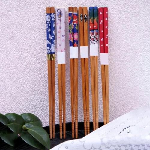 5 Pair Vintage Wood Chopsticks Non-slip No Painting Cooking Chopsticks for Home Japanese style chopsticks
