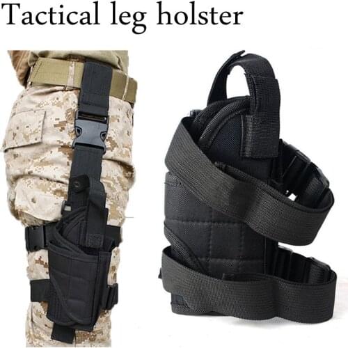 Military Drop Thigh Pistol Holster Glock Gun Holster Right Hand for Beretta M9 92 Nylon Pouch Airsoft Combat Hunting Accessories