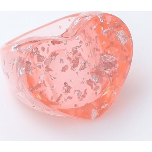 Women Ring Acrylic Jewelry 2021 Trend Sweets Aesthetic Jewellery Decorations Woman Accessories Sweet Pink Party Womens Rings