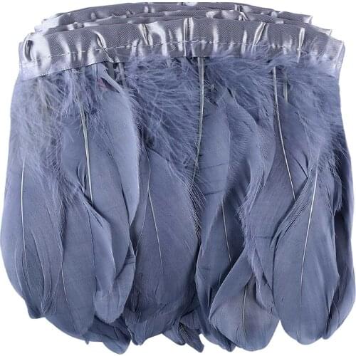 1Meters/Lot Wedding Party Feathers Trims Fringe DIY Natural Goose Feathers for Crafts Sewing Clothing Christmas Plume Decoration