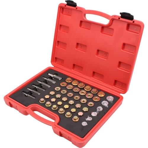 114pcs Oil Pan Drain Plug Thread Repair Replace Tool Sump Gearbox Repair Tool Set For Car Motorcycle M13 M15 M17 M20 M22