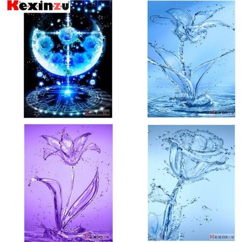 KEXINZU 5D DIY Full Square / Round Diamond Painting Cross Embroidery Crystal rose Embroidery Decor Stickers Puzzle Gift CC35
