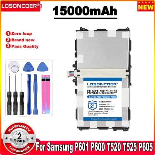 LOSONCOER 11500mAh T8220E Battery for Samsung GALAXY Note 10.1 Tab Pro 10.1 P600 P601 P605 SM-P607 SM-T520 SM-T525 Battery