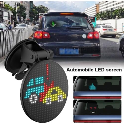Car Sign LED Lamp Funny Car Rear Window Emotion Light Wireless Smart App Control RGB LED Sign Display Light Car Accessories