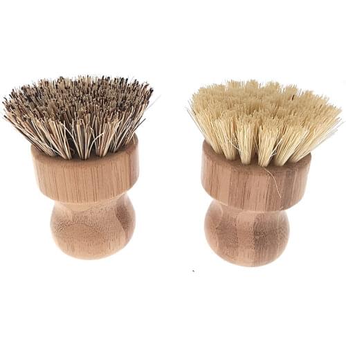 Kitchen Creative Bamboo Handle Cleaning Brush Scourer Pan Dish Bowl Pot Brush Household Kitchen Cleaning Tools Pot brush