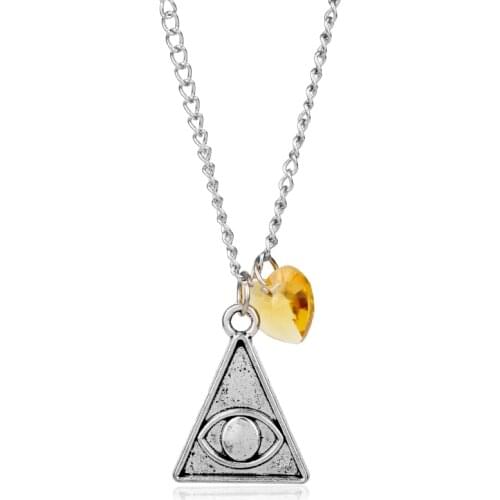 Dongsheng Anime Necklace Bill Cipher Boss With Heart Necklace Pendant Cosplay Jewelry Chocker Women Men Gift -30