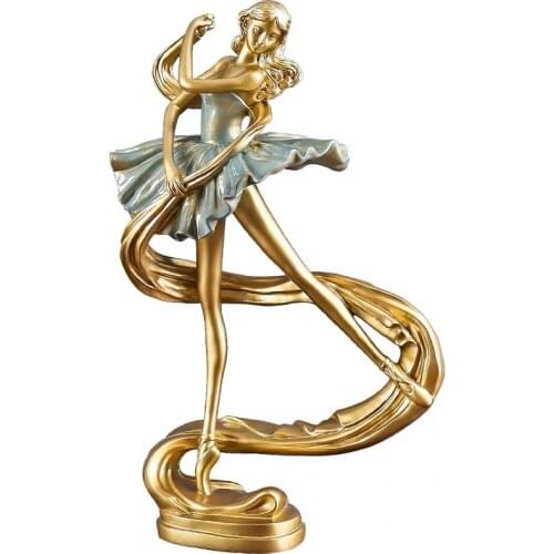 European modern minimalist ballet girl dancing character decoration statue home living room porch wine cabinet decoration crafts