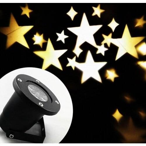 Jiguoor 4W LED Waterproof Star Light Landscape Projector Lamp for Home Christmas Decoration 110-240V