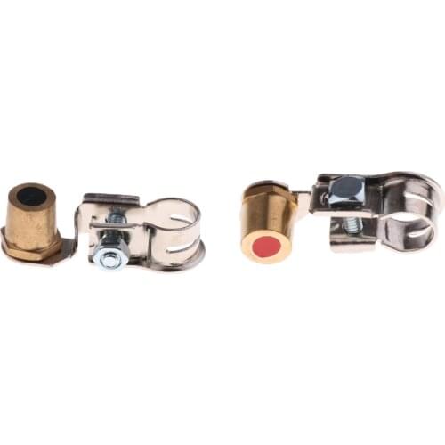 2 Pieces Copper Positive Negative Car Battery Terminal Clamp Clips Connector