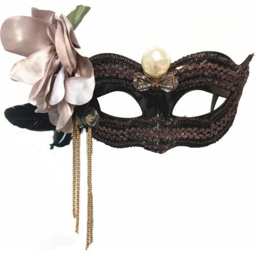 Fashion Gothic Women Half Face Party Masks Wedding Princess Masquerade Masks Ball Party Halloween Vintage Purple Flower Masks