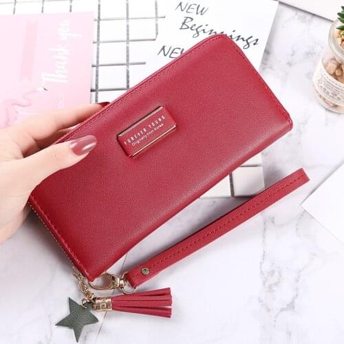 2020 Fashion Women Wallet Wrist Handle Phone Case Long Section Money Pocket Pouch Handbag Female Coin Purse Wallet Card Holders