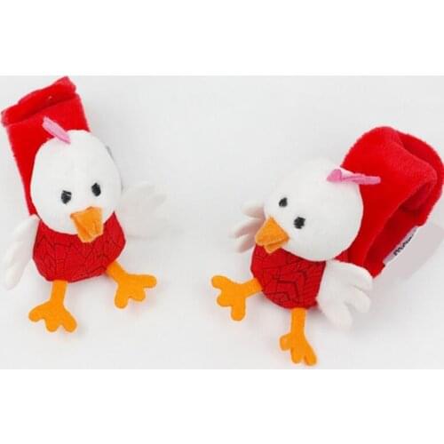 Cartoon Animal Baby Rattles Baby Toy Wrist Strap Children Infant Soft Handbells Plush Toy 0-12 Months L0253