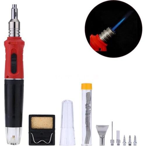 10set/lot HS-1115K 10 in 1 Professional Butane Gas Welding Torch Kit Soldering Iron Kit
