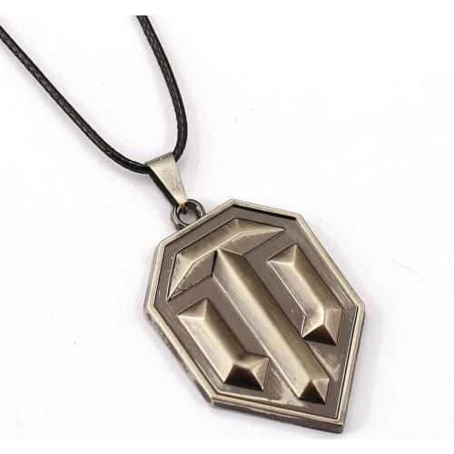 10/pcs World of Tanks Necklace Tank Key Pendant Men Women Gift Game Jewelry Accessories YS11535