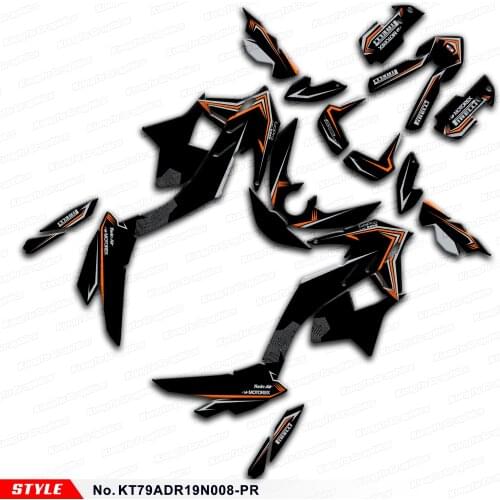 Aftermarket Vinyl Decals Sticker Kit Graphics for 790 Adventure 790 ADV R 890 ADV 2019 2020 2021, Style No.KT79ADR19N008-PR