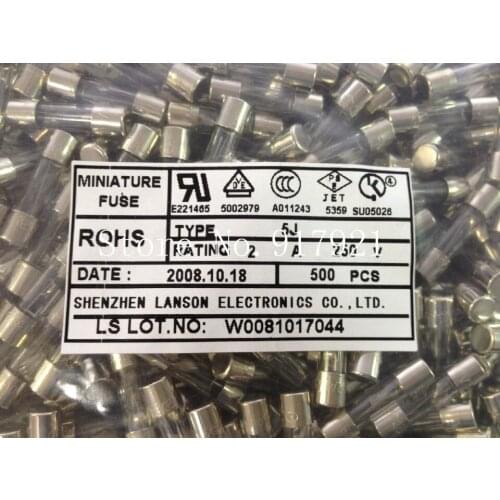 [ZOB] Lansonfuse 5J F2A 250A nagakatsu glass tube fuse 5X20 --200pcs/lot