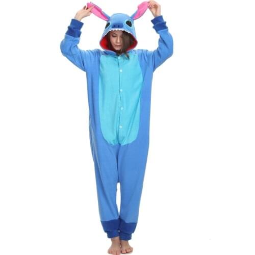 Stitch Onesie Adults Teenagers Pyjamas Women Animal Pijama Pajamas Funny Fleece Warm Soft Sleepwear Overall Onepiece Jumpsuit