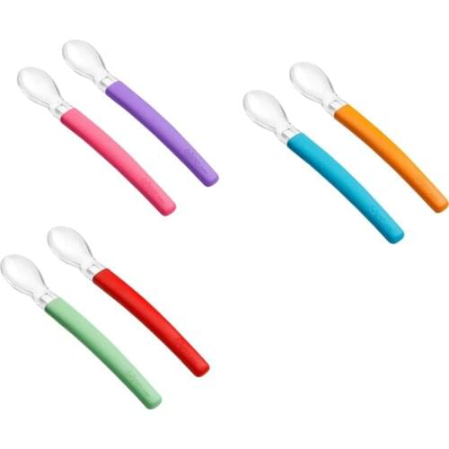 Wee Baby Spoon Double Set of Silicone Soup Solid Feeding Tools Food Safe Healthy Natural Feeder Newborn Kids Toddler Hot Sales