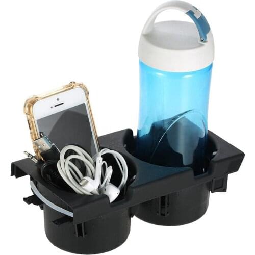 Universal Car Vehicle Front Center Console Storage Box With Dual Drink Cup Holder Storage for BMW Series e46 e60
