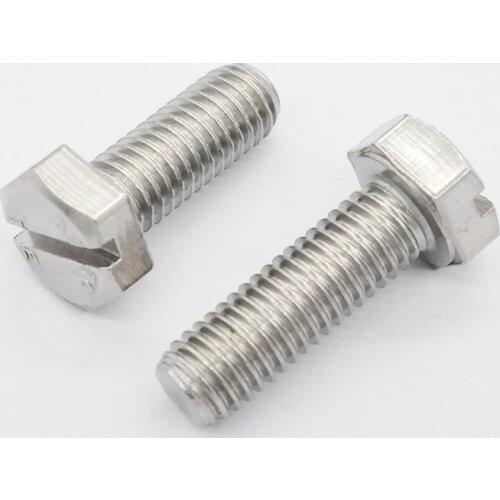 1pcs M12 stainless steel word slotted hex screw high quality screws home decoration bolt bolts 40mm-50mm length