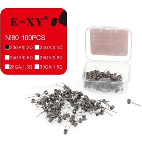 100 / Box Heating Wire Diy Finished Nickel Wire Ni80 Large Smoke Resistance Wire Atomizing Core For Cigarette Accessories