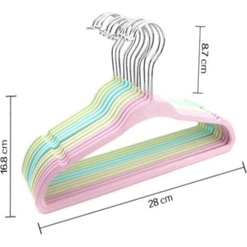 100pcs 28cm Flocking Anti-slip Kids Clothes Hanger Non-slip Magic Hangers for Baby Clothes Drying Rack lin4023